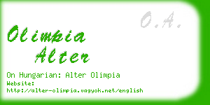 olimpia alter business card